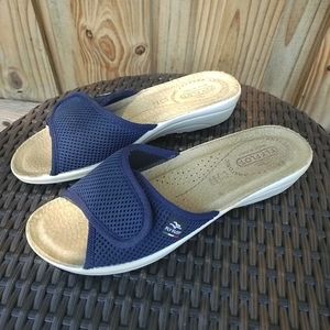 Fly Flot Blue Adjustable Anatomic Anti-shock Slip On Comfort Sandals UK 38 7.5